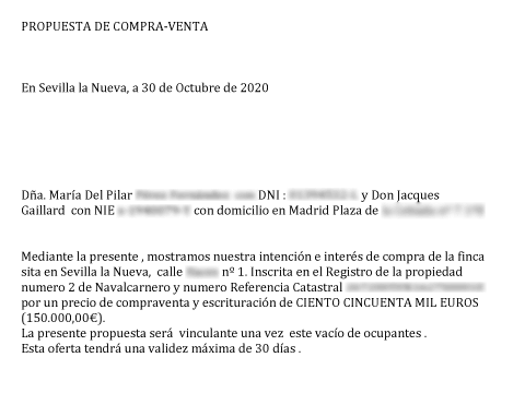 La casa que interesaba, y que intentó vendernos la inmobiliaria Mascasa (en Sevilla la Nueva, Madrid) con una comisión desorbitada